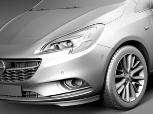 Opel Corsa 5-door 2015 Model 3D