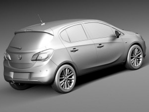 Opel Corsa 5-door 2015 Model 3D