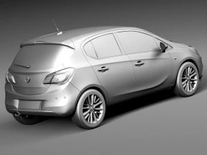 Opel Corsa 5-door 2015 3D Model