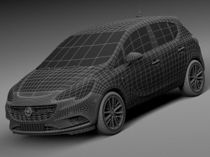 Opel Corsa 5-door 2015 Model 3D