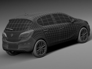 Opel Corsa 5-door 2015 Model 3D