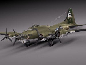 Boeing B17 Super Fortress Bomber 3D 模型