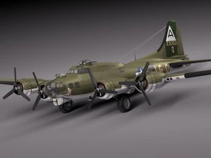 Boeing B17 Super Fortress Bomber 3D Model