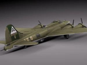 Boeing B17 Super Fortress Bomber 3D Model