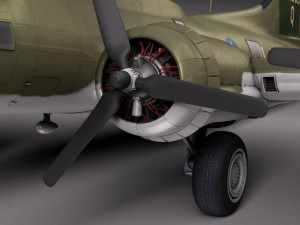 Boeing B17 Super Fortress Bomber 3D 模型