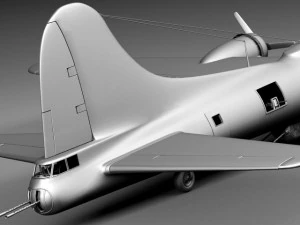 Boeing B17 Super Fortress Bomber 3D Model