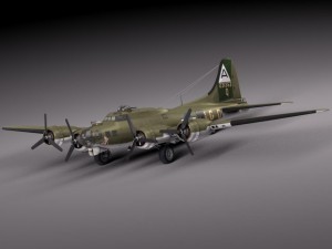 Boeing B17 Super Fortress Bomber 3D 模型