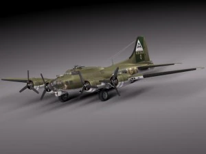 Boeing B17 Super Fortress Bomber 3D Model