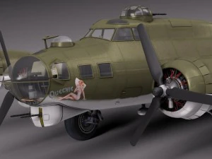 Boeing B17 Super Fortress Bomber 3D Model