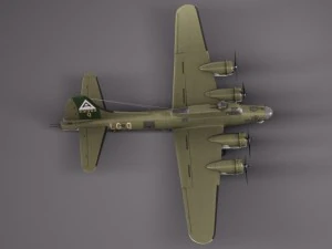 Boeing B17 Super Fortress Bomber 3D Model