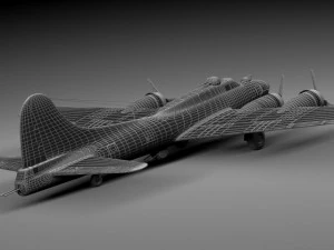 Boeing B17 Super Fortress Bomber 3D Model