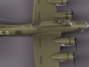 Boeing B17 Super Fortress Bomber 3D Model
