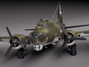 Boeing B17 Super Fortress Bomber 3D 模型