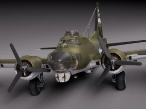 Boeing B17 Super Fortress Bomber 3D Model