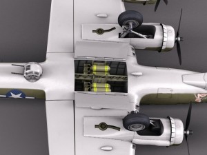Boeing B17 Super Fortress Bomber 3D 模型