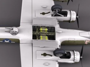Boeing B17 Super Fortress Bomber 3D Model