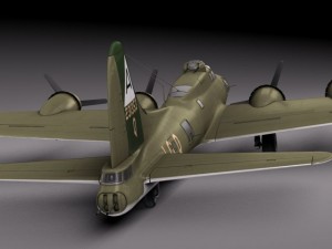 Boeing B17 Super Fortress Bomber 3D 模型