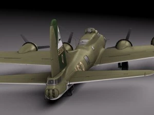Boeing B17 Super Fortress Bomber 3D Model