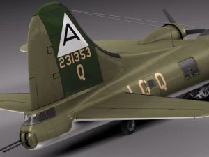 Boeing B17 Super Fortress Bomber 3D Model