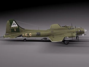 Boeing B17 Super Fortress Bomber 3D Model