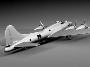Boeing B17 Super Fortress Bomber 3D Model