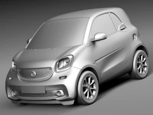Smart Fortwo 2015 3D Model