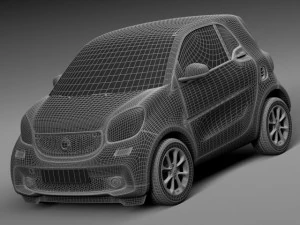Smart Fortwo 2015 3D Model