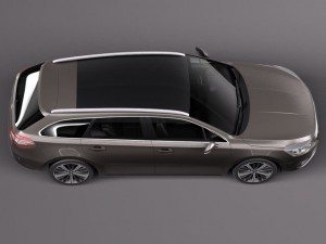 Peugeot 508 SW 2015 3D Model