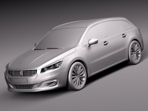 Peugeot 508 SW 2015 3D Model