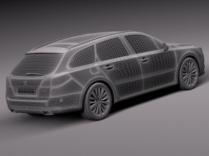 Peugeot 508 SW 2015 3D Model