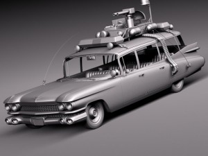 Cadillac Ecto1 Ghostbusters 1959 3D Model