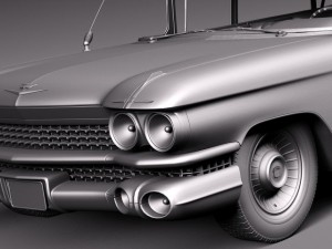 Cadillac Ecto1 Ghostbusters 1959 3D Model