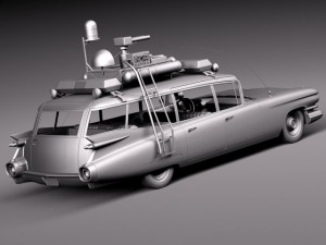Cadillac Ecto1 Ghostbusters 1959 3D Model