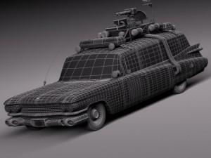Cadillac Ecto1 Ghostbusters 1959 3D Model