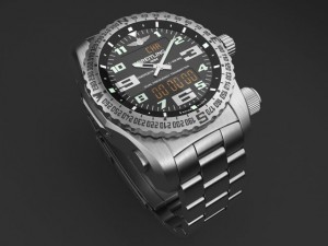 Breitling Emergency II Mens Watch 3D Model