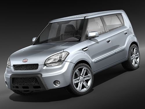 Kia Soul 2009 3D Model .c4d .max .obj .3ds .fbx .stl .blend 