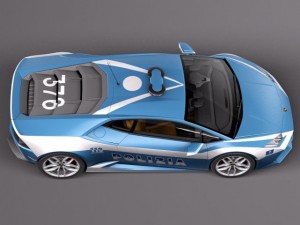 Huracan 2015 Italian Police Car 3D Model