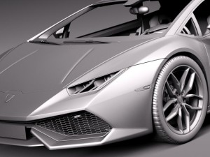 Huracan 2015 Italian Police Car 3D Model