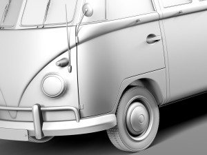 Volkswagen Camper Van 1950 Hippy 3D Model
