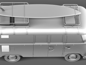 Volkswagen Camper Van 1950 Hippy 3D Model