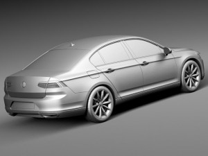 Volkswagen Passat B8 2015 Modelo 3D