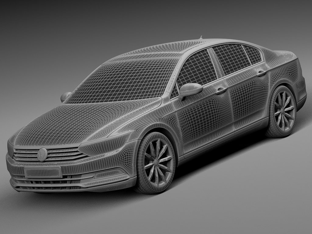 volkswagen passat b8 2015 3D Model in Sedan 3DExport