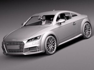 Audi TTS Coupe 2015 3Dモデル