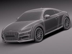 Audi TTS Coupe 2015 3Dモデル