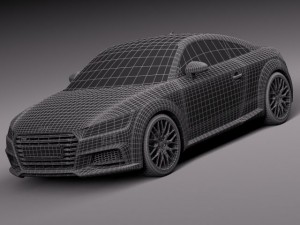 Audi TTS Coupe 2015 3Dモデル