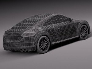 Audi TTS Coupe 2015 3Dモデル
