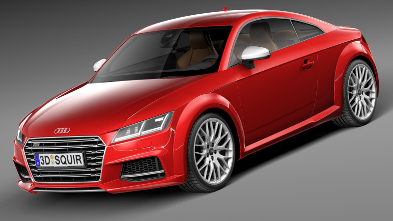 Audi TTS Coupe 2015 Modelo 3D .c4d .max .obj .3ds .fbx .stl .blend