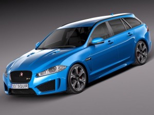 Jaguar XFR-S Sportbrake 2015 3D Model