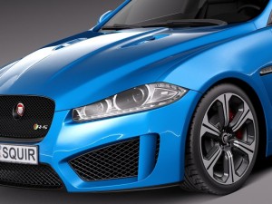 Jaguar XFR-S Sportbrake 2015 3D Model