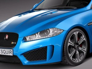 Jaguar XFR-S Sportbrake 2015 3D Model